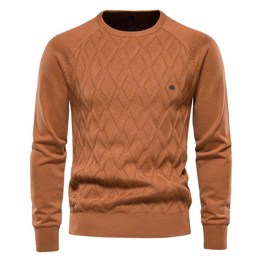 Suéter de hombre con diseño de rombos