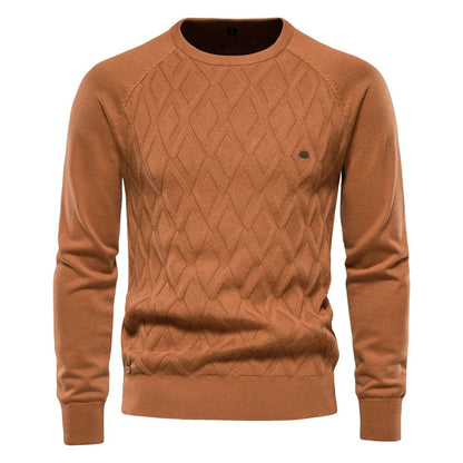Men's Sweater with Diamond Pattern
