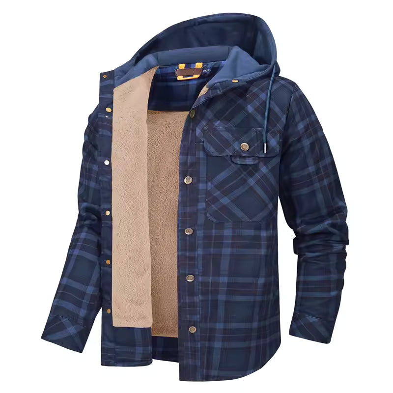 Chaqueta de franela a cuadros