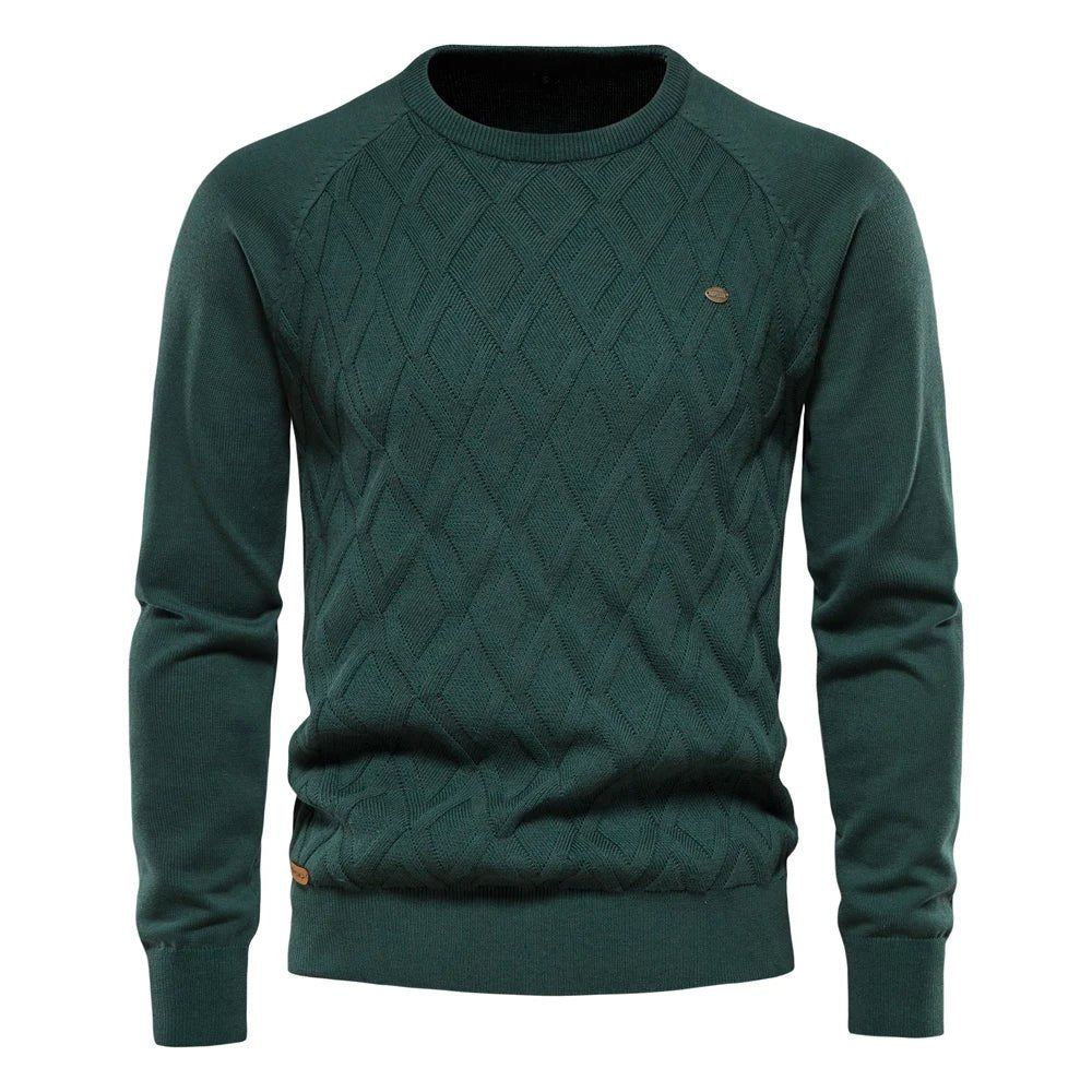 Men's Sweater with Diamond Pattern