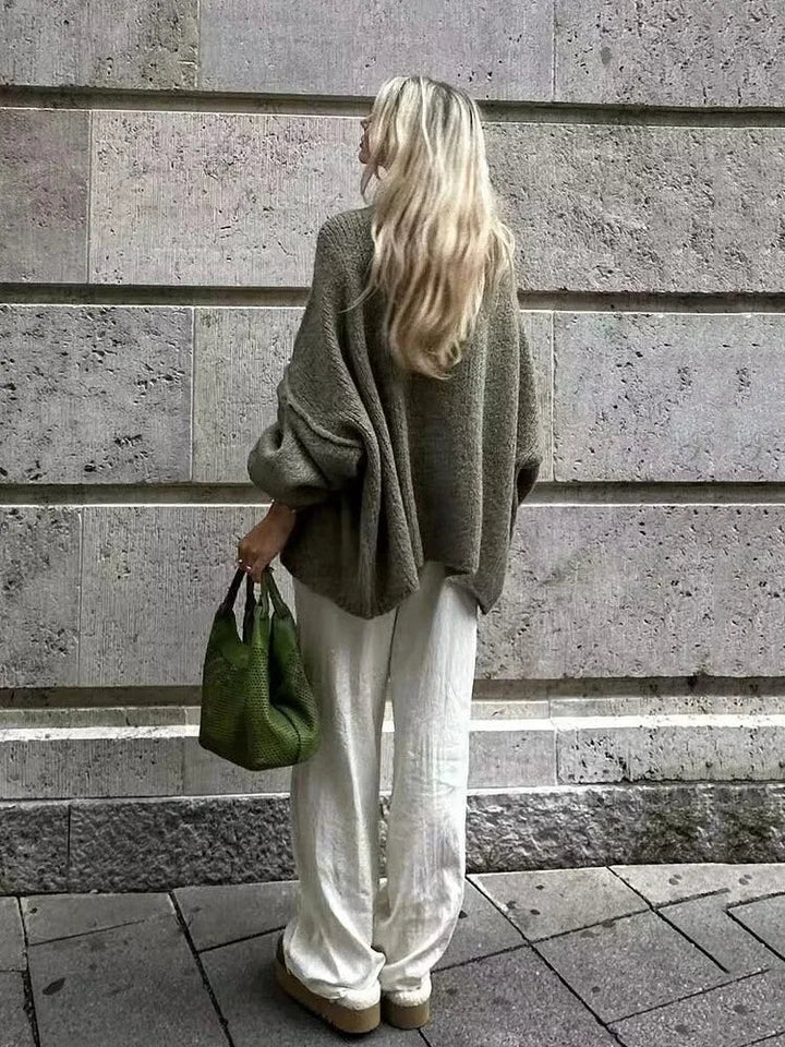 Oversized Button-Down Cardigan for Women