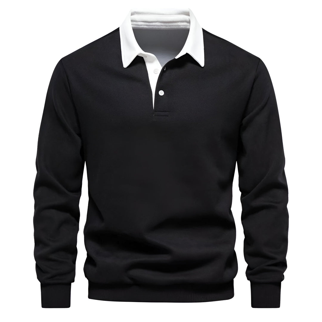 Suéter elegante con cuello de polo