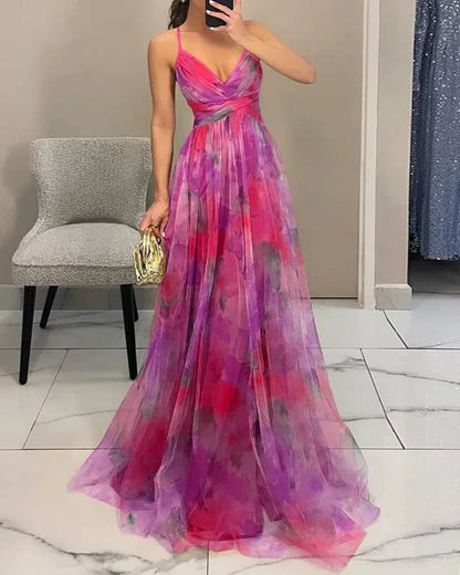 Women’s Elegant Floral Maxi Dress
