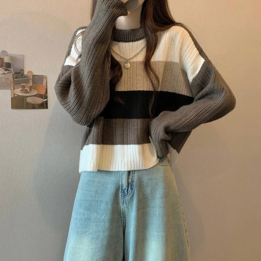 Jersey de cuello alto de cachemira para mujer