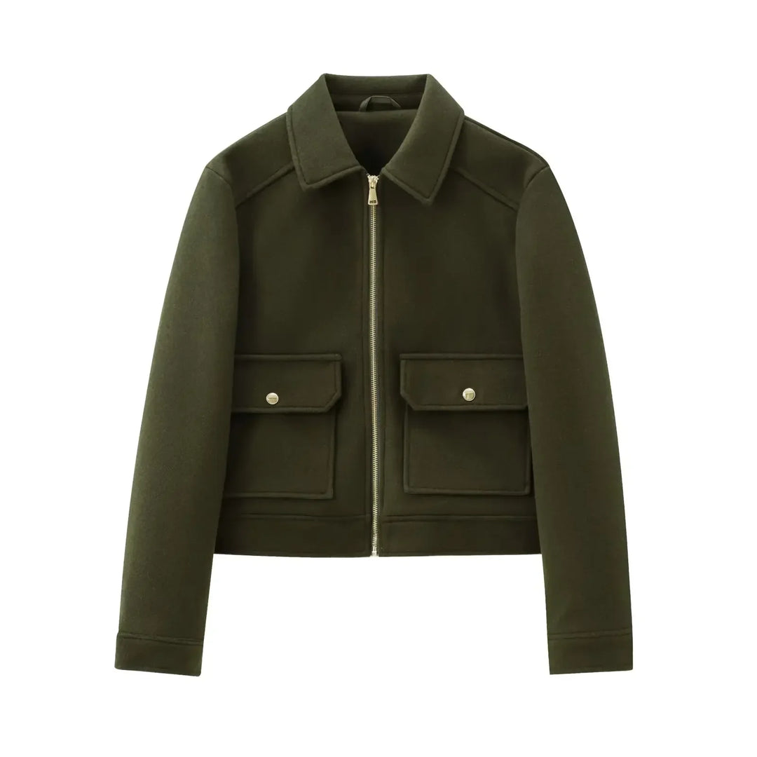 Women’s Casual Zip Front Pocket Jacket