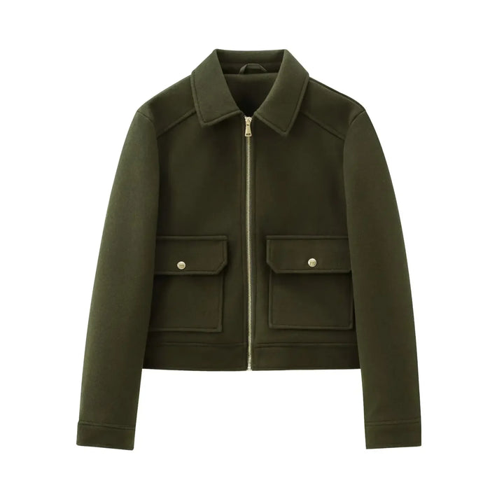 Women’s Casual Zip Front Pocket Jacket