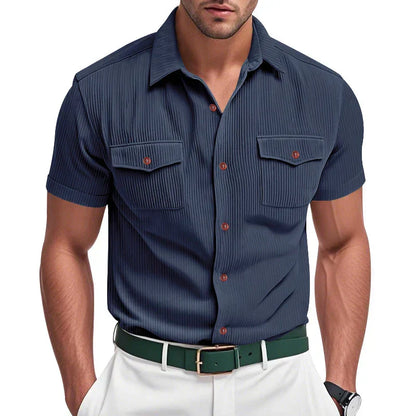 Textured Button-Up Shirt