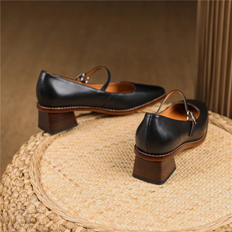 Women’s Spring Strap Block Heel Shoes