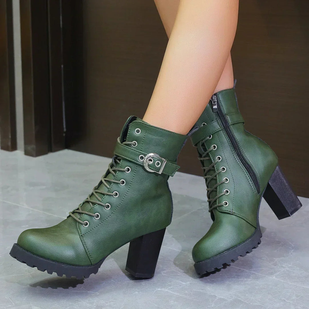 Women’s Trendy Zip Ankle Boots With Lace