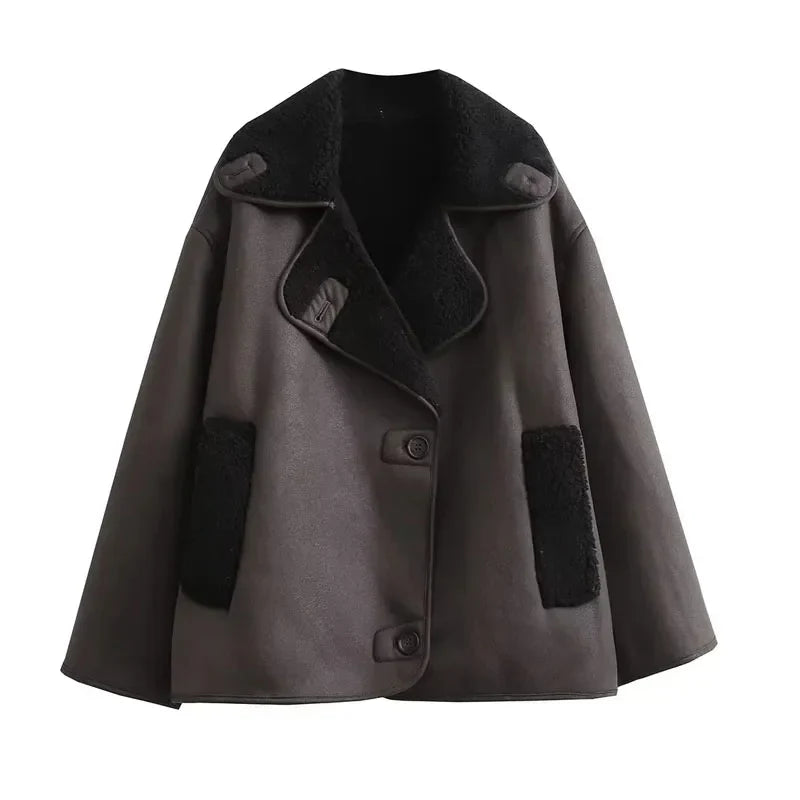 Chaqueta aviador de borreguillo para mujer