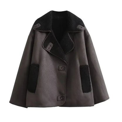 Chaqueta aviador de borreguillo para mujer
