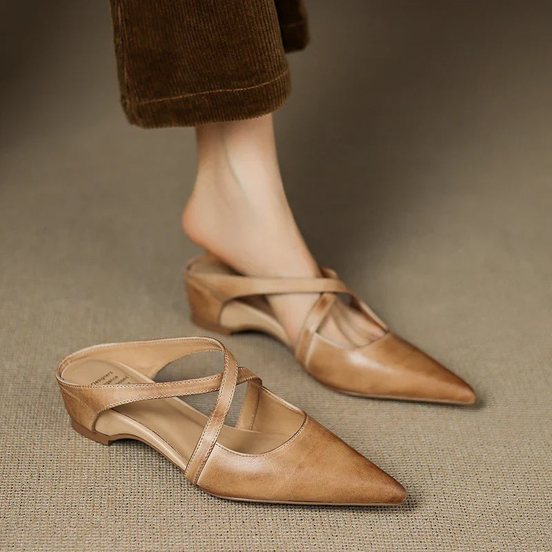 Genuine Leather Mules