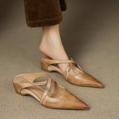 Genuine Leather Mules