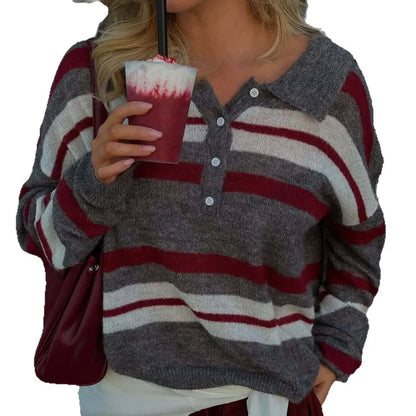 Striped Cashmere Turtleneck Sweater