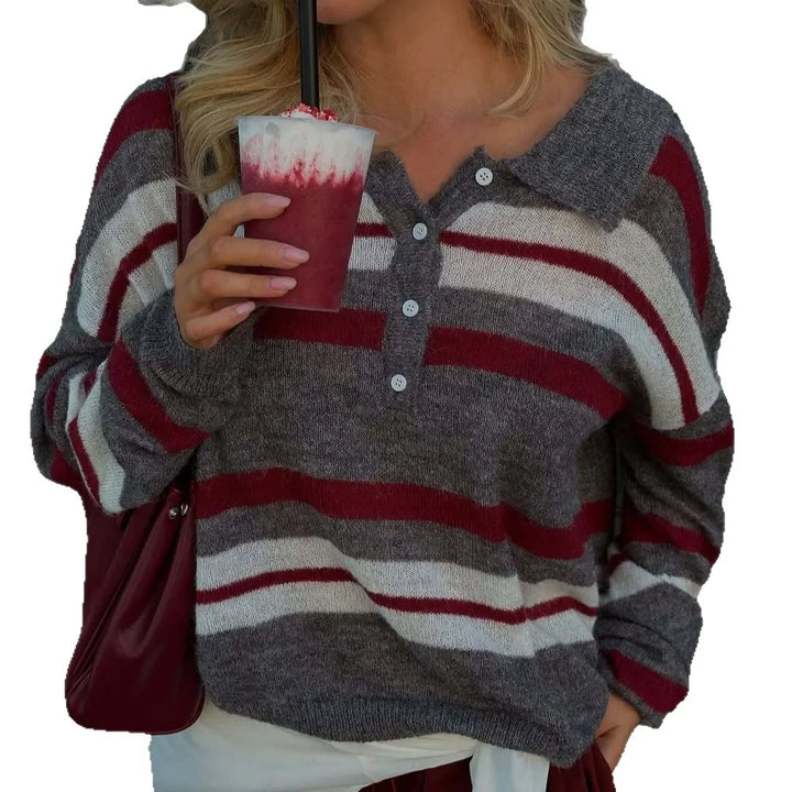 Striped Cashmere Turtleneck Sweater