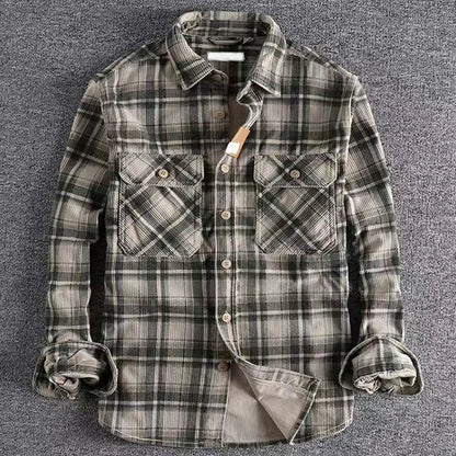 Men’s Casual Plaid Flannel Shirt