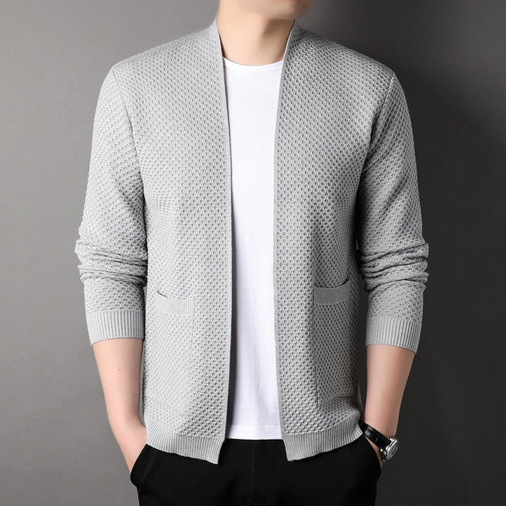 Men’s Slim Fit Knitted Cardigan with Pockets