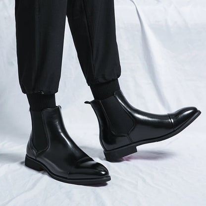 Men’s Suede Chelsea Boots with Elastic