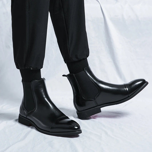 Botines Chelsea de Ante para Hombre con Elástico