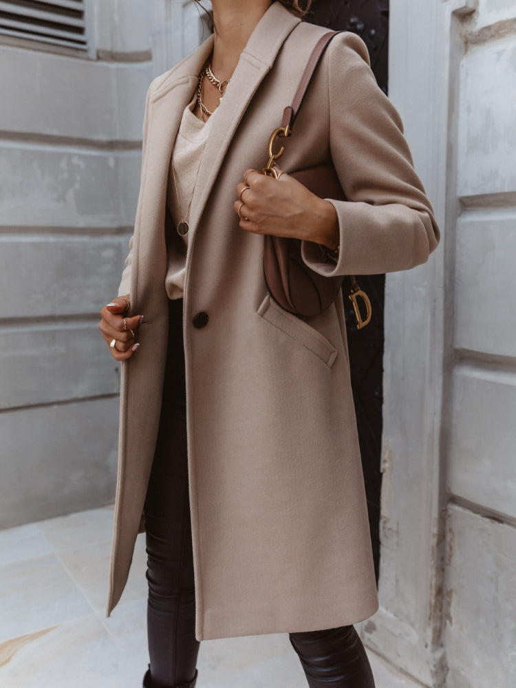 Women’s Trendy Double-Breasted Long Coat