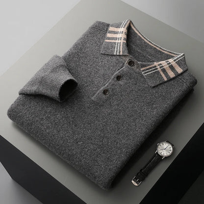 Men’s Winter Classic Knit Polo Sweater