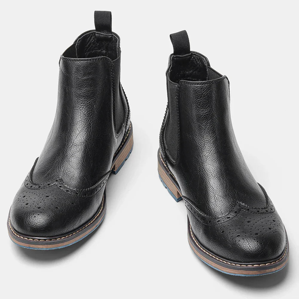 Men's Classic Chelsea Boots with Durable Sole