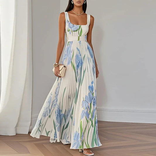 Floral A-Line Maxi Dress