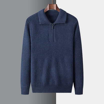 Men’s Winter Half-Zip Knit Sweater