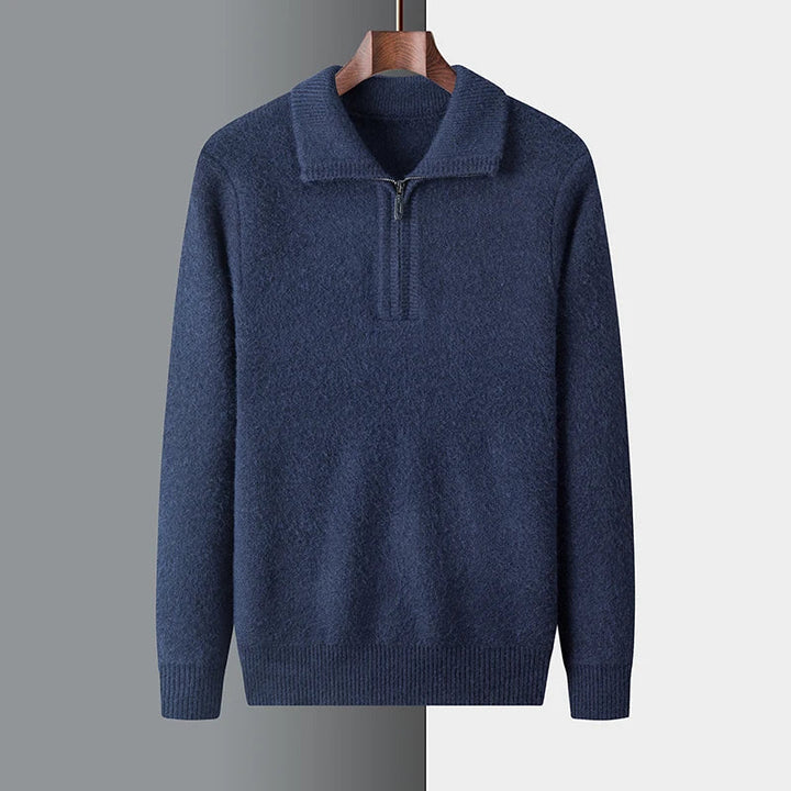 Men’s Winter Half-Zip Knit Sweater