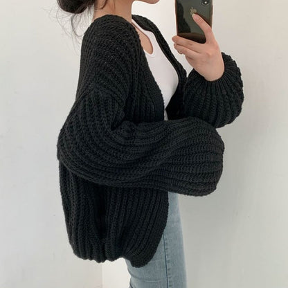 Women’s Casual Knit Oversized Open Front Sweater