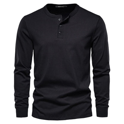 Stylish Men’s Long-Sleeve Henley Shirt