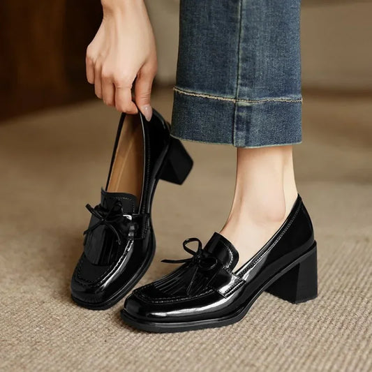 Zapatos de tacón tipo mocasín