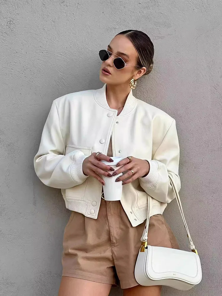Women’s Casual Pocket Front Bomber Jacket
