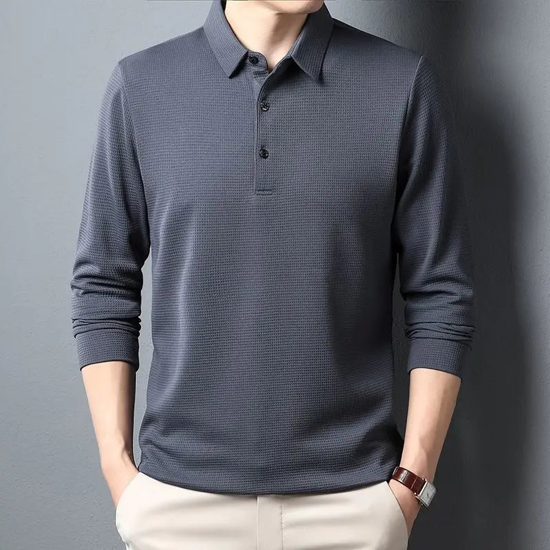 Casual Waffle Polo Shirt