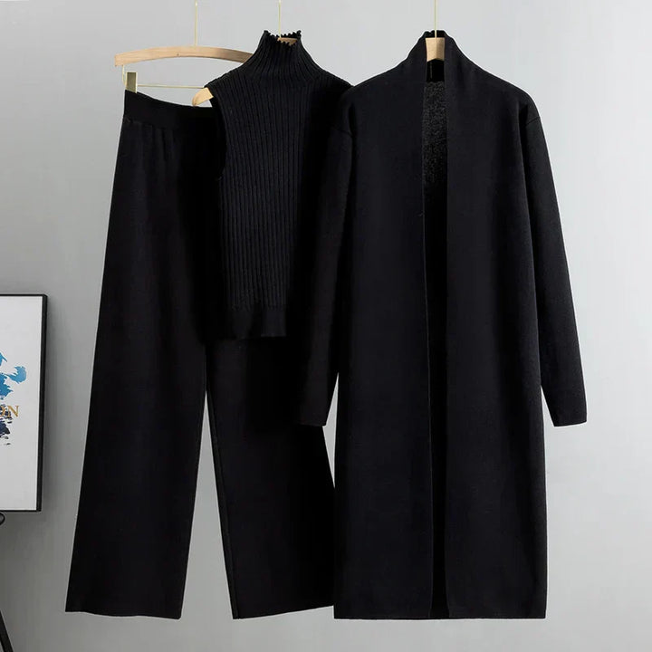 Women’s Three-Piece Cardigan And Pants Set
