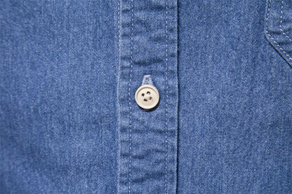 Men’s Light Blue Denim Button-Up Shirt