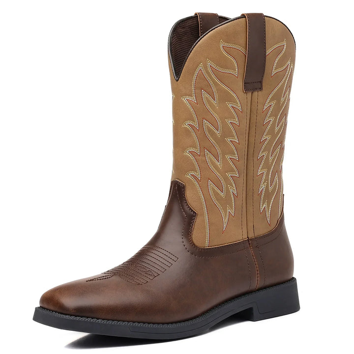 Western Style Leather Cowboy Boots for Men