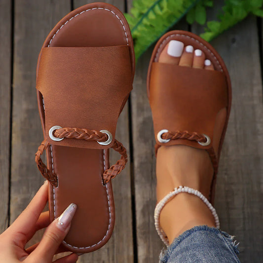 Sandalias de tiras trenzadas