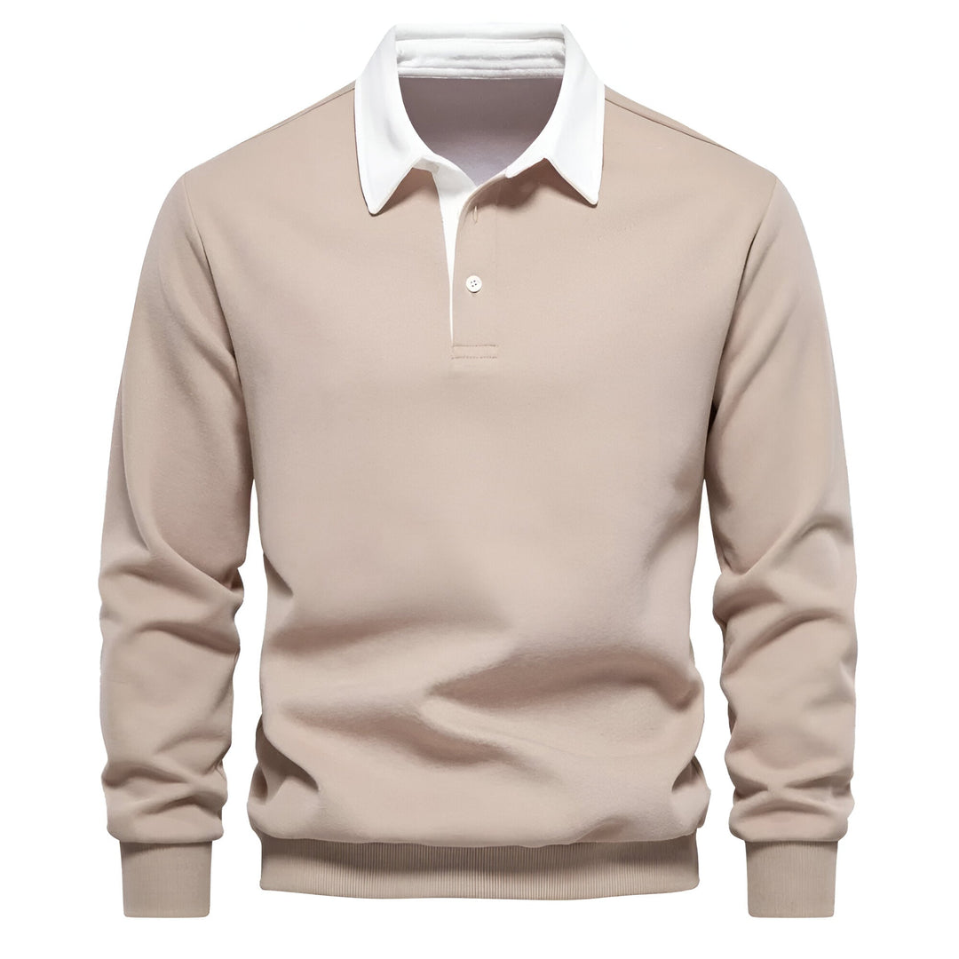 Suéter elegante con cuello de polo