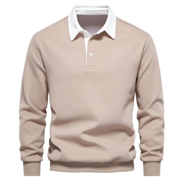 Suéter elegante con cuello de polo
