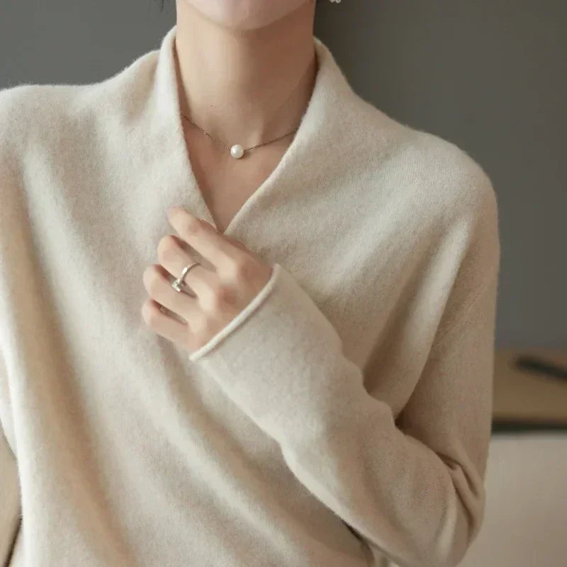 Women’s Spring Wrap Neck Knit Top