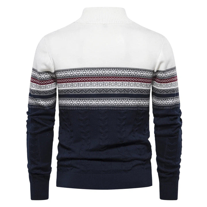 Stylish Fair Isle Half Zip Sweater