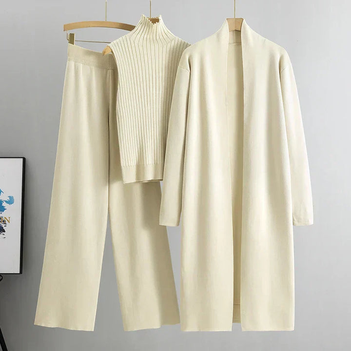 Women’s Three-Piece Cardigan And Pants Set
