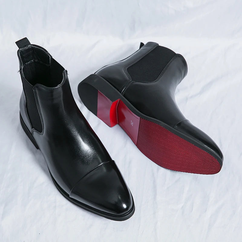 Men’s Suede Chelsea Boots with Elastic