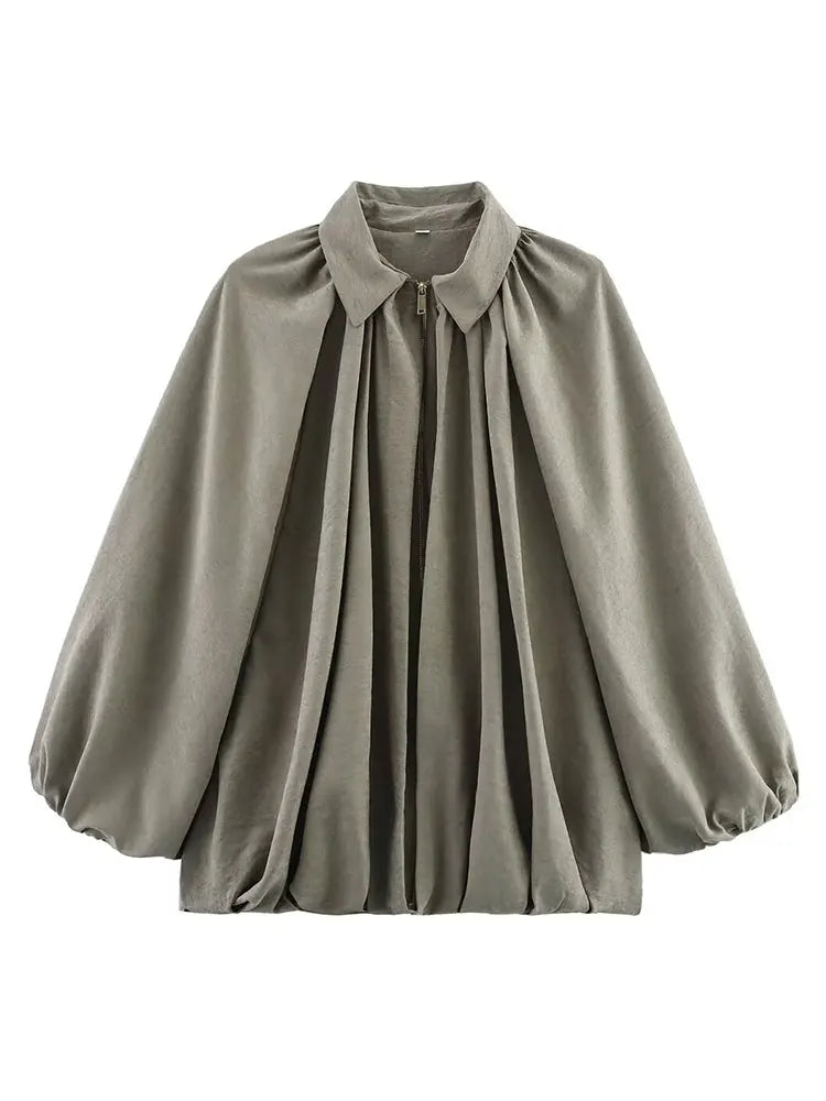 Women’s Winter Pleated Blouse