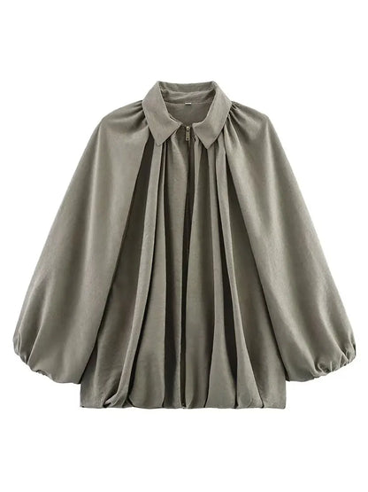 Women’s Winter Pleated Blouse