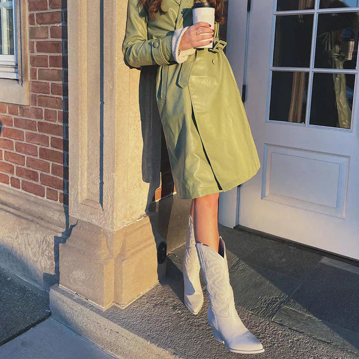 Women’s Shiny Western-Style Boots