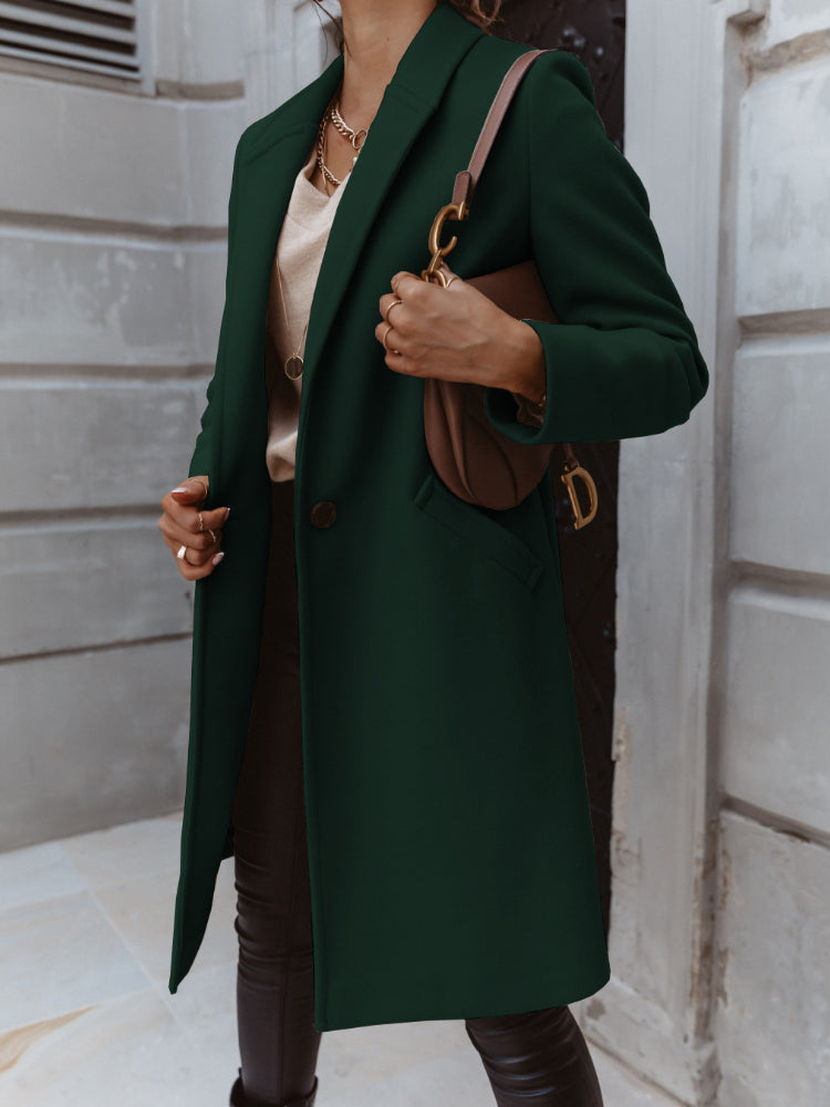 Women’s Trendy Double-Breasted Long Coat