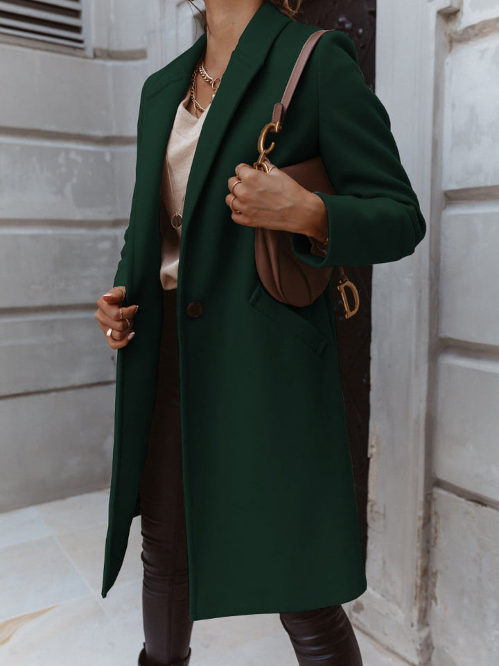 Women’s Trendy Double-Breasted Long Coat