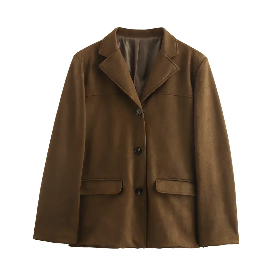 Women's Casual Buttoned Oversized Jacket